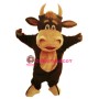 Happy Bull Mascot Costume 