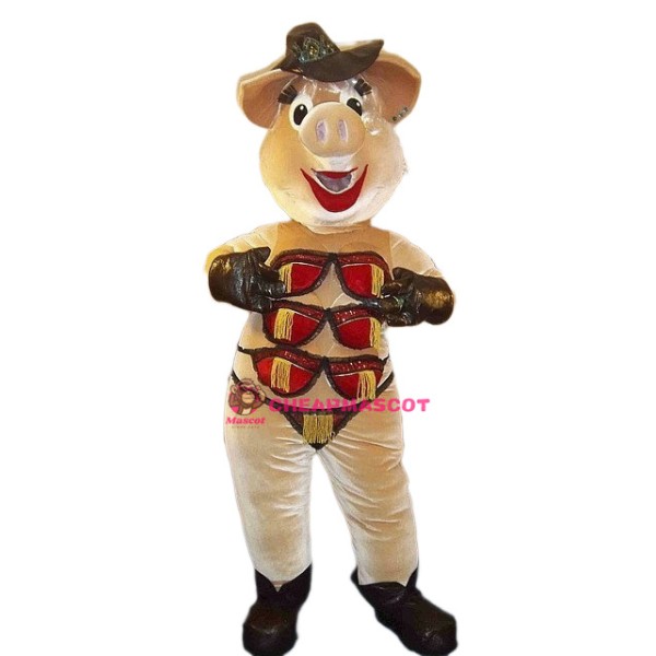 Stripper Pig Mascot Costume