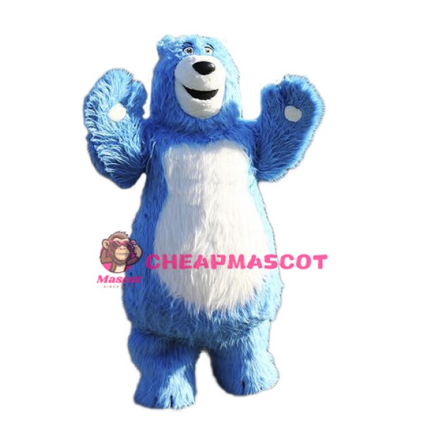 Blue Bear Mascot Costume