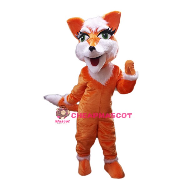 Happy Lightweight Fox Mascot Costume