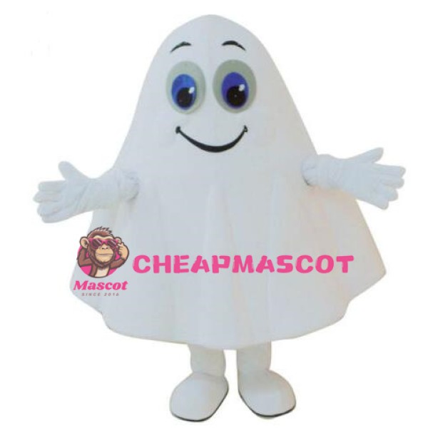 White Ghost Mascot Costume