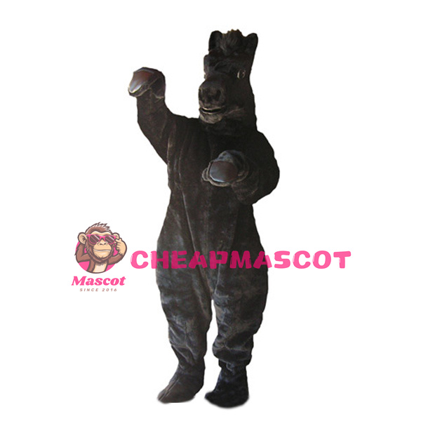 Power Black Horse Mascot Costume