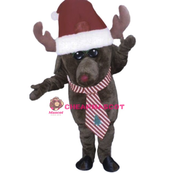 Christmas Moose Mascot Costume