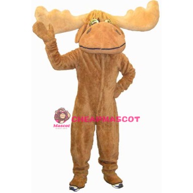 Friendly Moose Mascot Costume