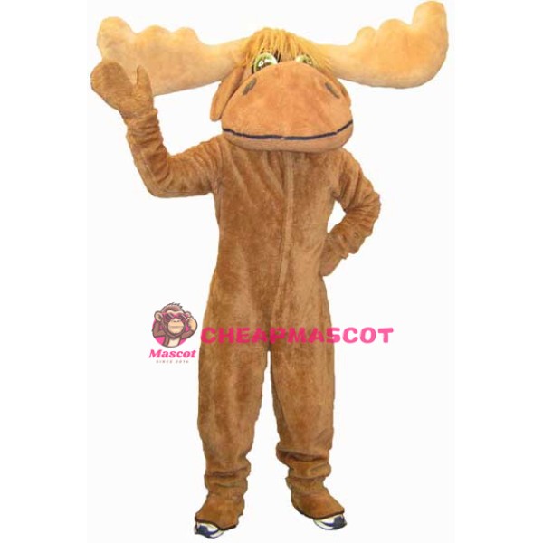 Friendly Moose Mascot Costume