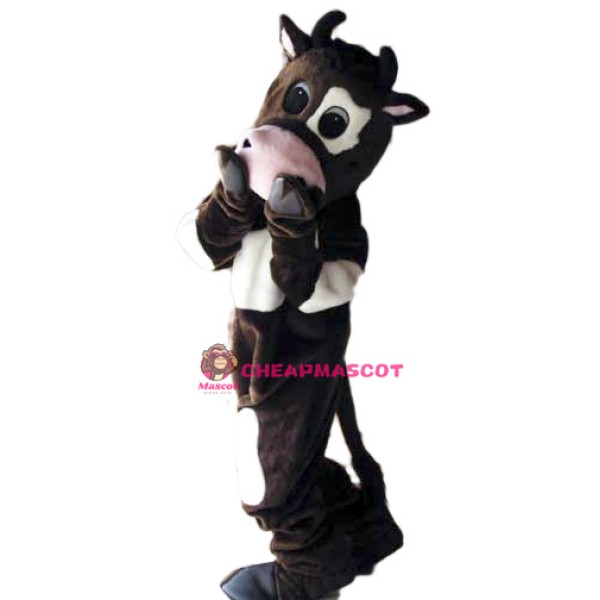Shy Cow Mascot Costume