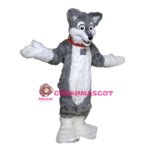 Grey Lightweight Husky Dog Mascot Costume