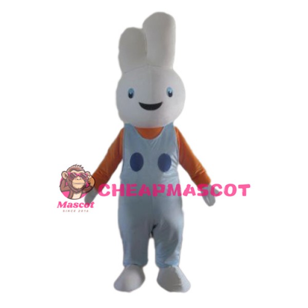 Smiling Rabbit Bunny Mascot Costume