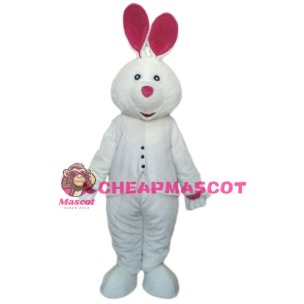 Easter White Bunny Rabbit Mascot Costume