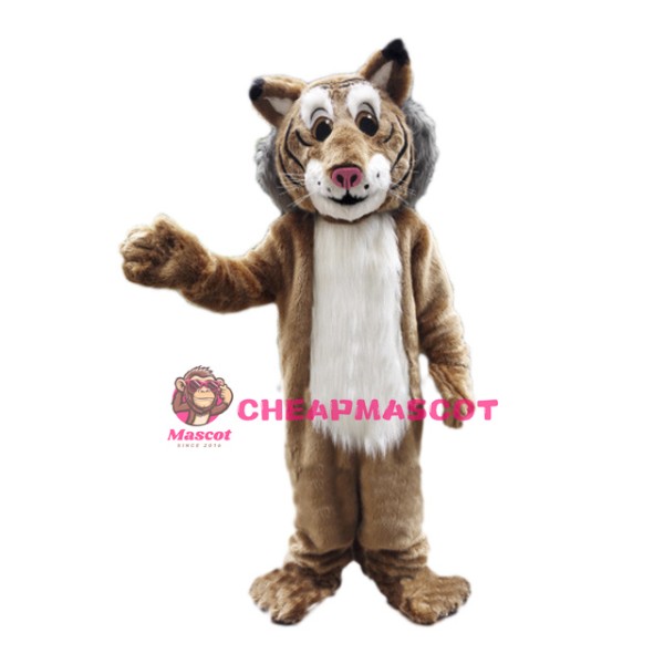 Friendly Lightweight Bobcat Mascot Costume