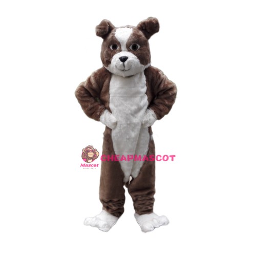 Plush Bulldog Mascot Costume