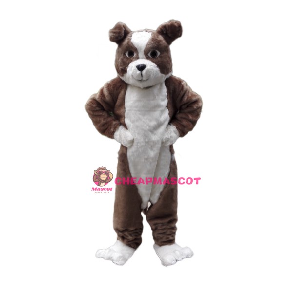 Plush Bulldog Mascot Costume