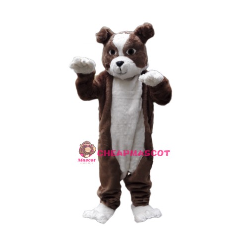 Plush Bulldog Mascot Costume