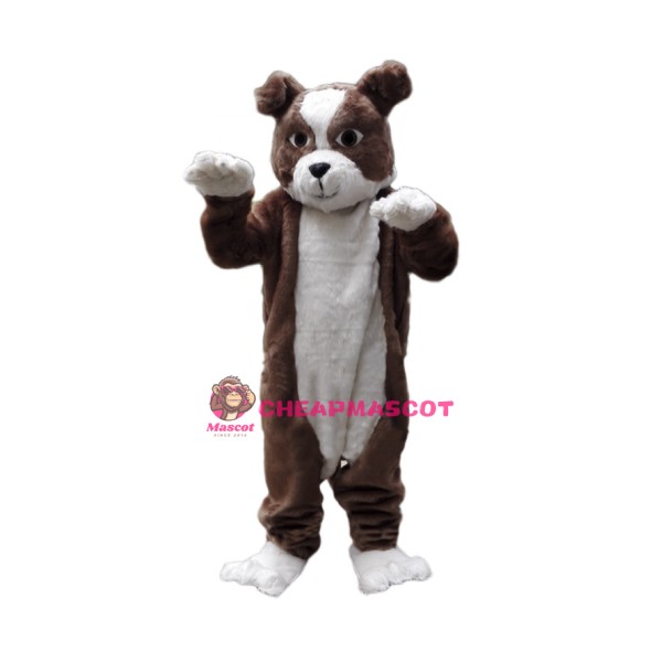 Plush Bulldog Mascot Costume