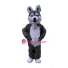 Grey Plush Husky Dog Mascot Costume