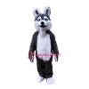 Grey Plush Husky Dog Mascot Costume