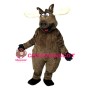 Happy Lightweight Moose Mascot Costume