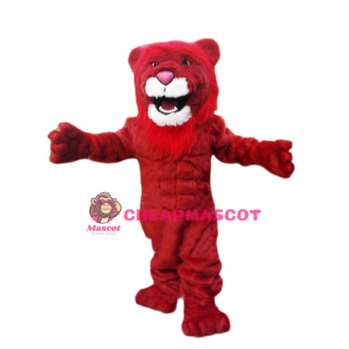 Power Red Lion Mascot Costume