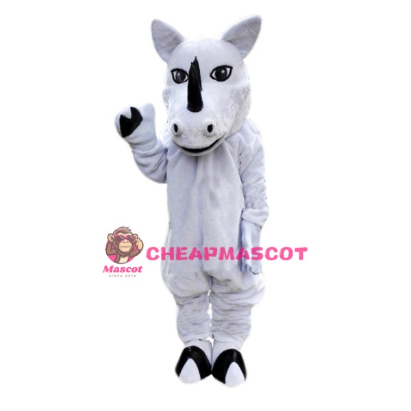 White Rhino Mascot Costume