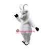 Plush White Goat Mascot Costume