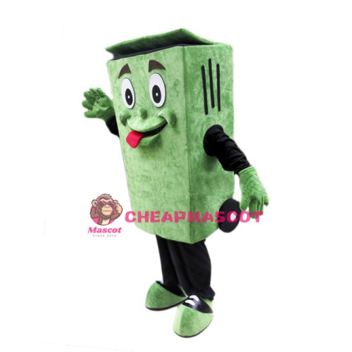 Green Garbage Bin Mascot Costume