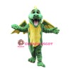 Happy Lightweight Green Dragon Mascot Costume