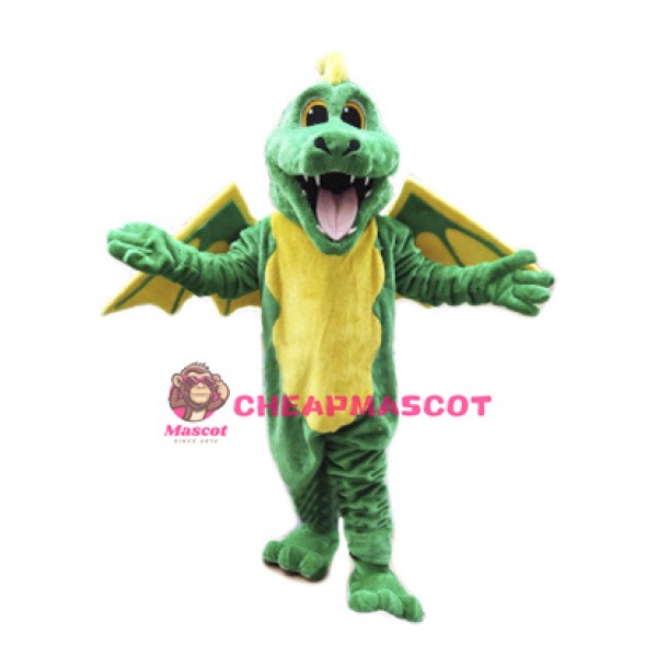 Happy Lightweight Green Dragon Mascot Costume