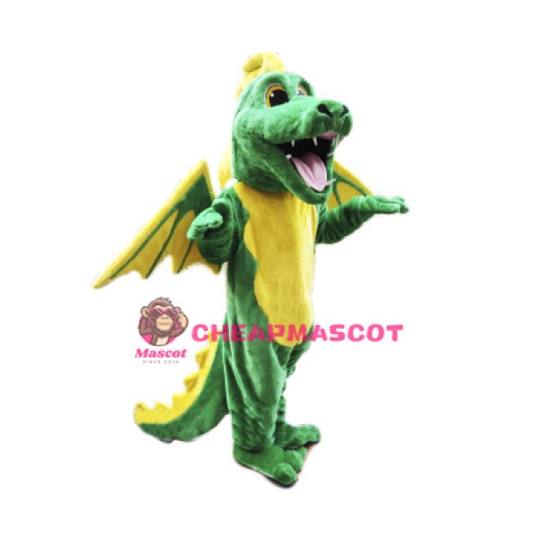 Happy Lightweight Green Dragon Mascot Costume