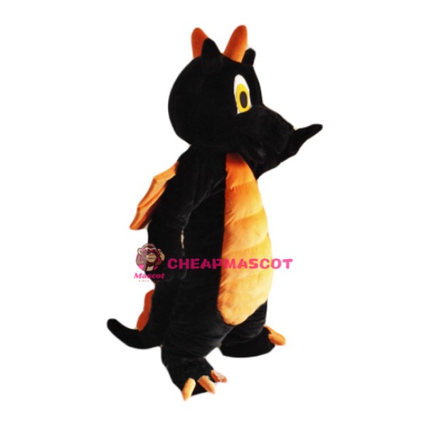 Cute Black Dragon Mascot Costume