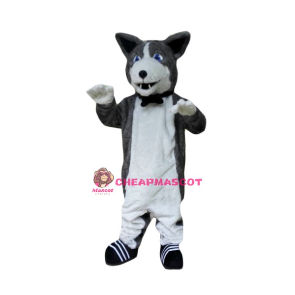 Cute Plush Husky Mascot Costume
