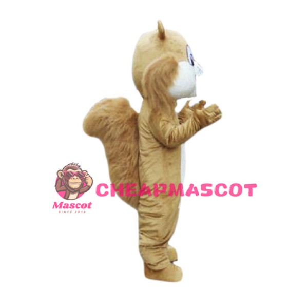Friendly Adult Squirrel Mascot Costume