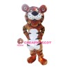 Happy Cartoon Tiger Mascot Costume