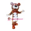 Happy Cartoon Tiger Mascot Costume