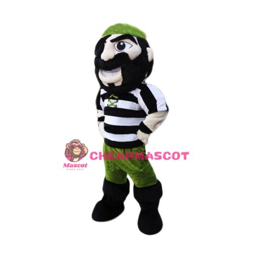 Green Pirate Mascot Costume