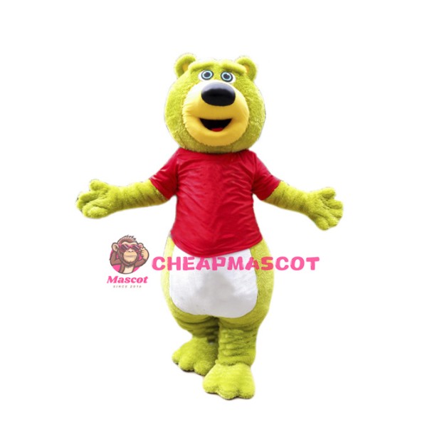 Green Teddy Bear Mascot Costume