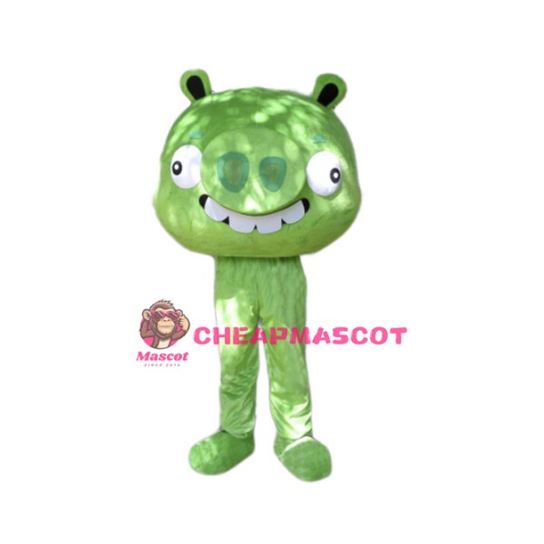 Green Pig Mascot Costume