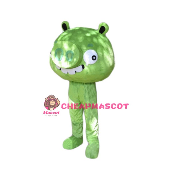 Green Pig Mascot Costume