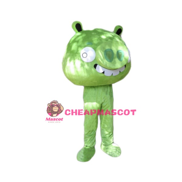 Green Pig Mascot Costume