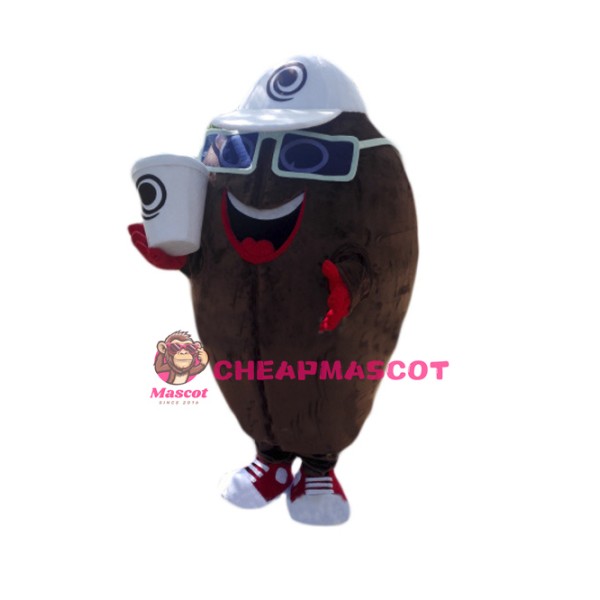 Coffee Bean Mascot Costume