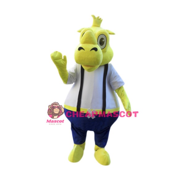 Yellow Rhino Mascot Costume