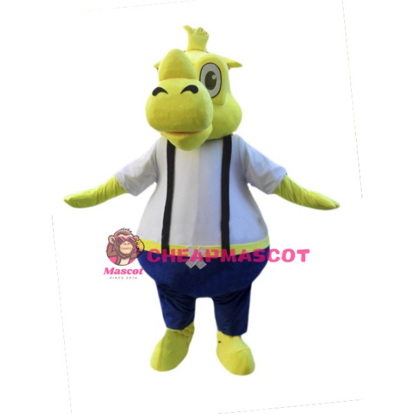Yellow Rhino Mascot Costume