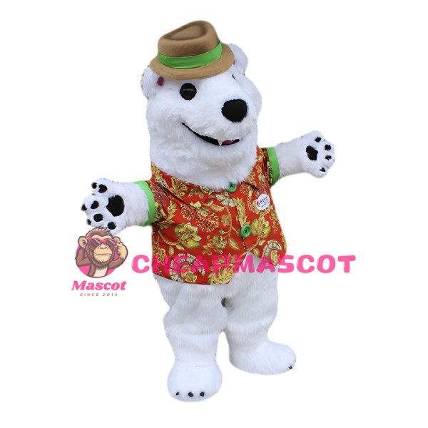 Friendly Lightweight Polar Bear Mascot Costume