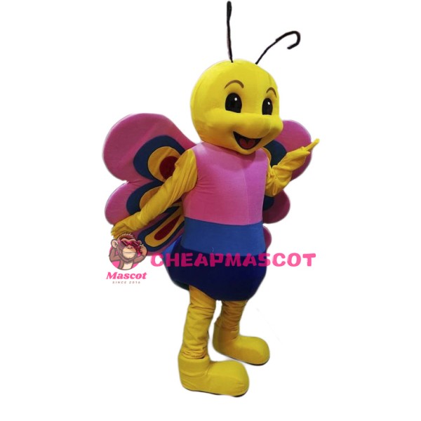 Friendly Lightweight Butterfly Mascot Costume