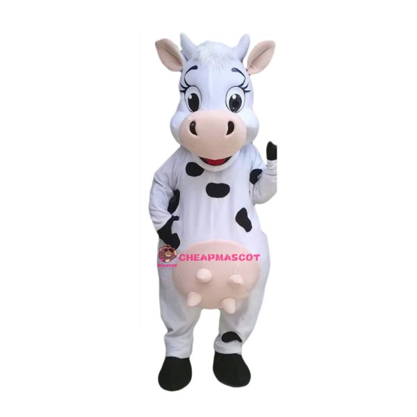Happy Lightweight Cow Mascot Costume