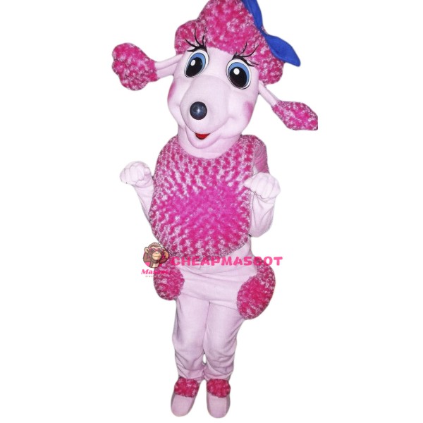 Pink Poodle Dog Mascot Costume