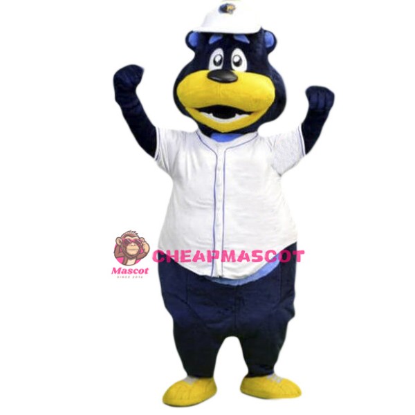 Happy Baseball Bear Mascot Costume