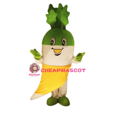 White Radish Mascot Costume