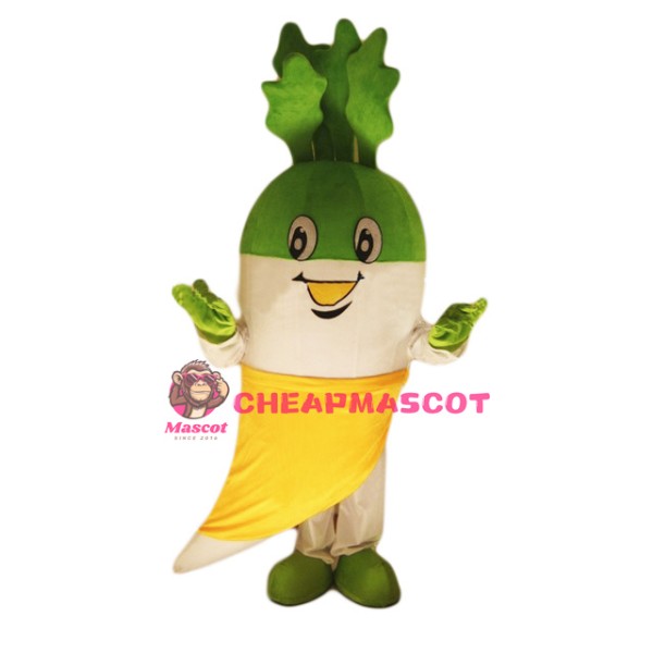 White Radish Mascot Costume