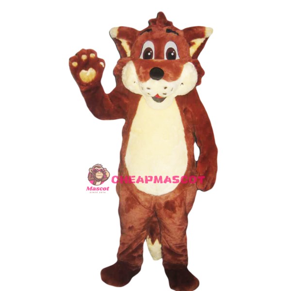 Happy Red Fox Mascot Costume