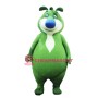 Cute Green Bear Mascot Costume